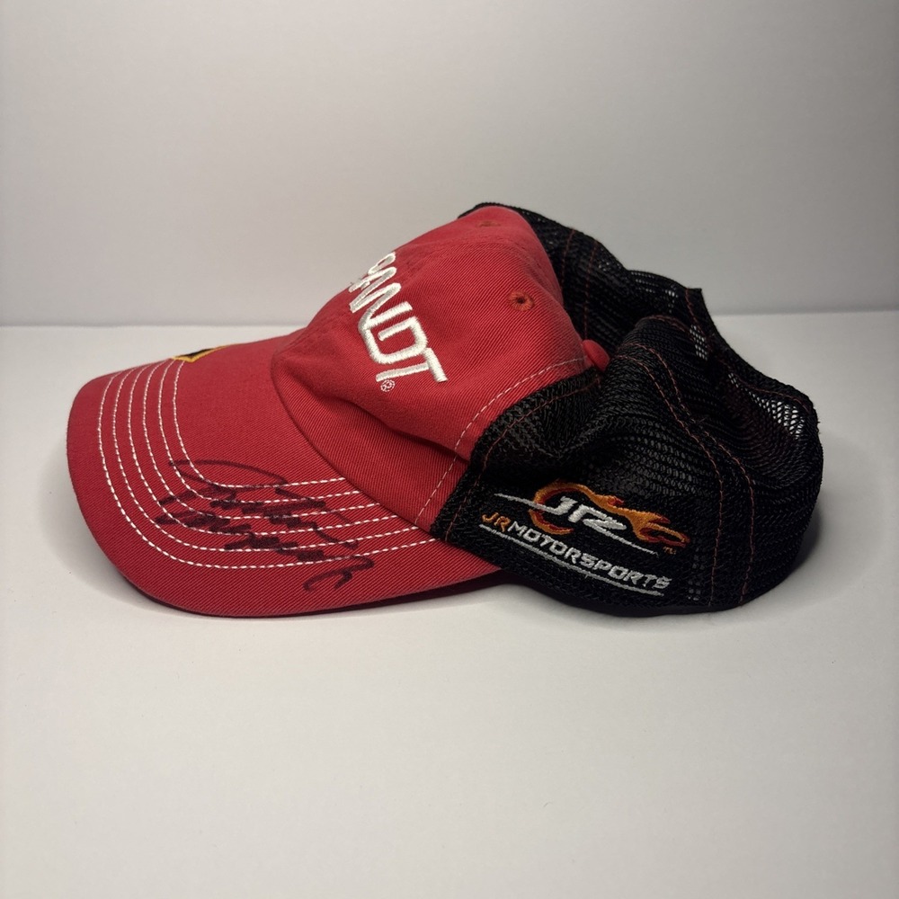 JR Motorsports Brandt #7 NASCAR Autographed Original Red Black Hat - Picture 3 of 8